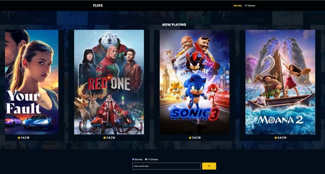 Flixx Home Page